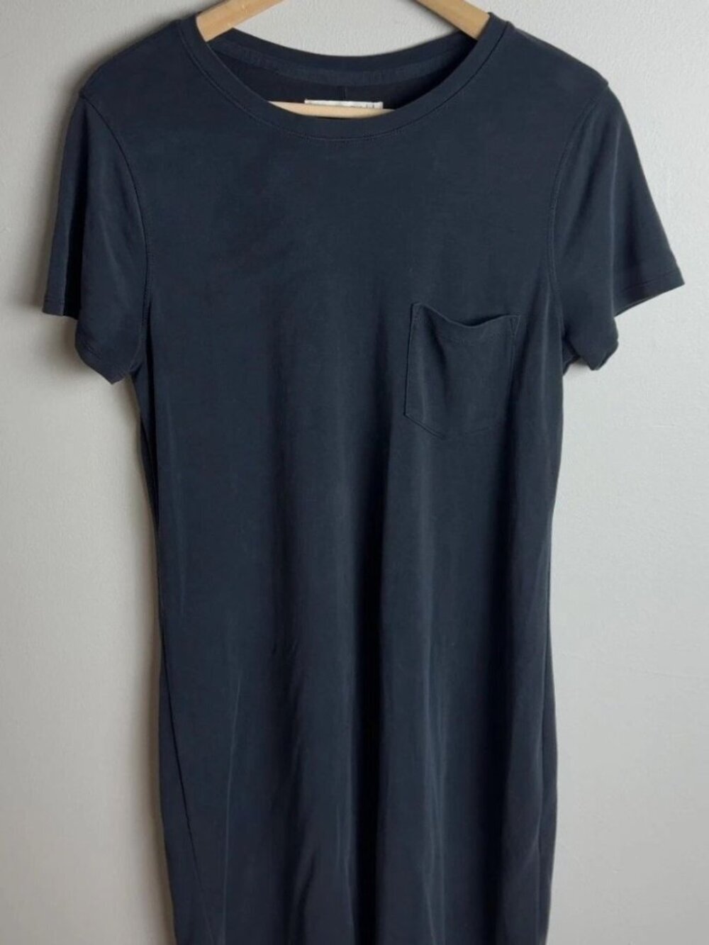 A&F Charcoal Grey Short Sleeve Pocket T-Shirt Dress Modal Size Large Women's
